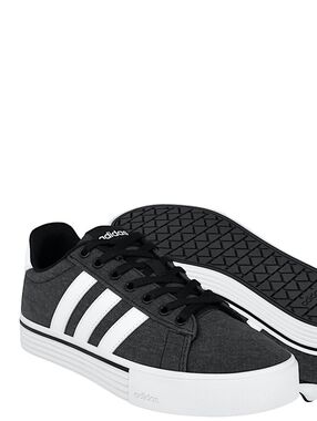 adidas Daily 4.0 Black/Gray & White Casual Canvas Sneakers NWT